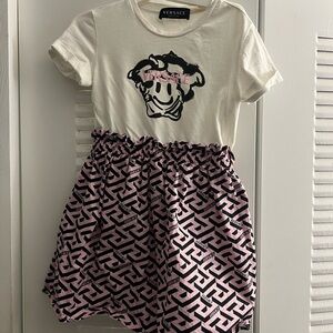 Versace Pink Casual Sundress with Raglan Sleeves